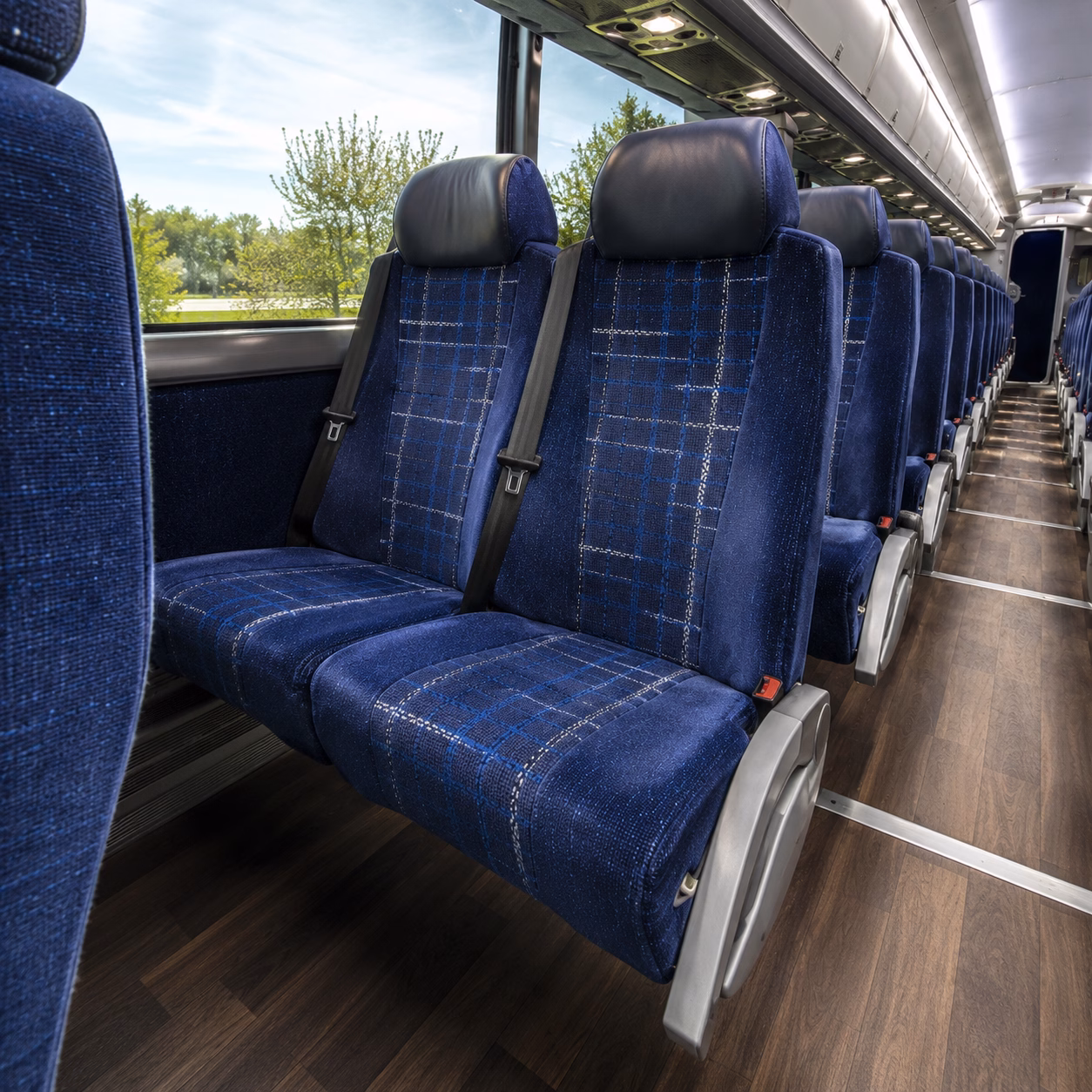 palm beach gardens charter bus interior